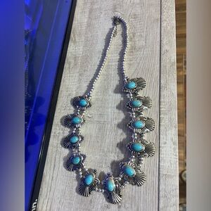 Turquoise and Silver Women's Necklace
